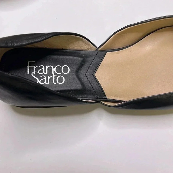 Franco Sarto leather L-Branza black elegant flats size 7.5m - Picture 7 of 7